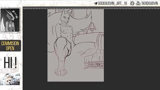 57 Speed Paint - Kinktober face sitting
