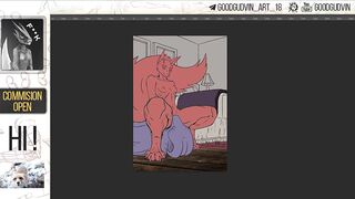 57 Speed Paint - Kinktober face sitting