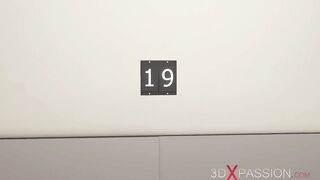 Extreme sex in restraints. Big tits beauty likes to be fucked hard