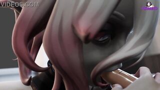 Brier from League of Legends gave a juicy blowjob