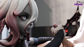 Brier from League of Legends gave a juicy blowjob
