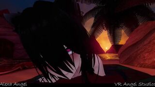 VR Goth GF fucks you hard with her pussy till you cum inside