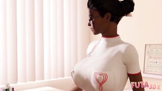 Futa3dx - Hot Blonde Futa Babe Needs To Deposit Her Dick In Nurse's Mouth