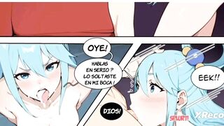 Fucking the beautiful ass of the goddess Aqua
