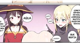 Fucking the beautiful ass of the goddess Aqua