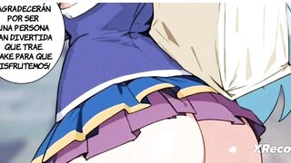 Fucking the beautiful ass of the goddess Aqua