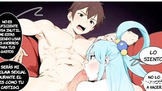 Fucking the beautiful ass of the goddess Aqua