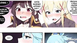 Fucking the beautiful ass of the goddess Aqua