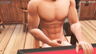 Poker turns into rough sex with Astarion and Halsin - sims 4 - 3D animation - Baldur's gate III