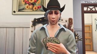 Poker turns into rough sex with Astarion and Halsin - sims 4 - 3D animation - Baldur's gate III