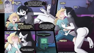 Finn fucks with his neighbor Marceline and cums in her