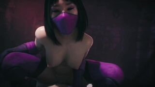 Purple Girl Ridding Large COck!