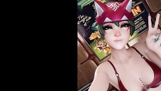 Overwatch Kiriko streaming from the elevator hentai