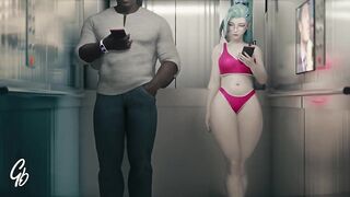 fucking seraphine in a elevator