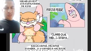 Patricio enseñándole una lección a arenita comics hentai