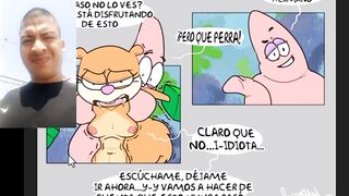 Patricio enseñándole una lección a arenita comics hentai