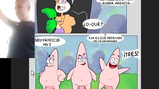 Patricio enseñándole una lección a arenita comics hentai