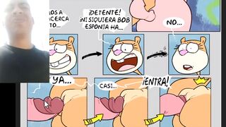 Patricio enseñándole una lección a arenita comics hentai