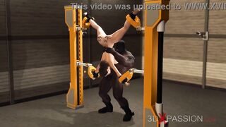 Crazy fuck in restraints. Sexy busty slut gets fucked hard by BBC