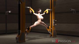 Crazy fuck in restraints. Sexy busty slut gets fucked hard by BBC