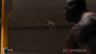 Crazy fuck in restraints. Sexy busty slut gets fucked hard by BBC