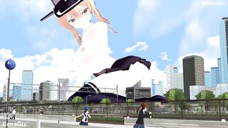 [Nude/Extended] Giantess Prinz Eugen - [MMD] (Old)
