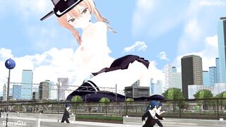 [Nude/Extended] Giantess Prinz Eugen - [MMD] (Old)