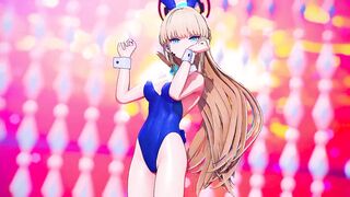 【MMD BlueArchive 4k/60fps】《Asuma Toki (飛鳥馬トキ)》~《DECO27 ft. 初音ミク (Hatsune Miku) ラビットホール》
