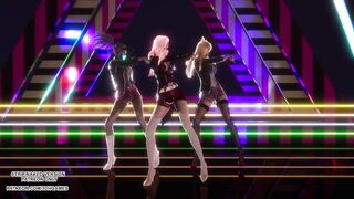 [MMD] IVE - Kitsch Ahri Akali Seraphine Sexy Kpop Dance League of Legends Uncensored Hentai 4K 60FPS