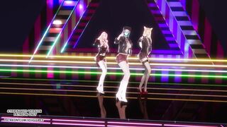 [MMD] IVE - Kitsch Ahri Akali Seraphine Sexy Kpop Dance League of Legends Uncensored Hentai 4K 60FPS