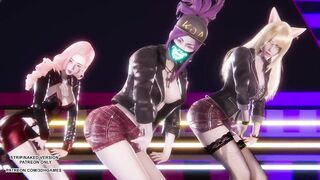 [MMD] IVE - Kitsch Ahri Akali Seraphine Sexy Kpop Dance League of Legends Uncensored Hentai 4K 60FPS