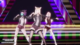 [MMD] IVE - Kitsch Ahri Akali Seraphine Sexy Kpop Dance League of Legends Uncensored Hentai 4K 60FPS