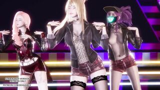[MMD] IVE - Kitsch Ahri Akali Seraphine Sexy Kpop Dance League of Legends Uncensored Hentai 4K 60FPS