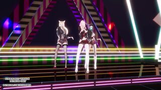 [MMD] IVE - Kitsch Ahri Akali Seraphine Sexy Kpop Dance League of Legends Uncensored Hentai 4K 60FPS