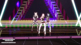 [MMD] IVE - Kitsch Ahri Akali Seraphine Sexy Kpop Dance League of Legends Uncensored Hentai 4K 60FPS