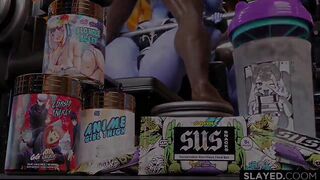 Widowmaker and heavy loads in the gym with BBC (Compilation) non-human & alien girl