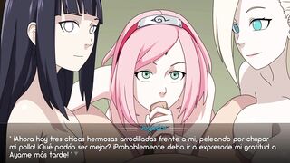 RECEIVING A GREAT BLOWJOB FROM SAKURA, HINATA AND INO - AYAME EVENT - KUNOICHI TRAINER
