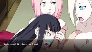 RECEIVING A GREAT BLOWJOB FROM SAKURA, HINATA AND INO - AYAME EVENT - KUNOICHI TRAINER