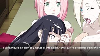 RECEIVING A GREAT BLOWJOB FROM SAKURA, HINATA AND INO - AYAME EVENT - KUNOICHI TRAINER