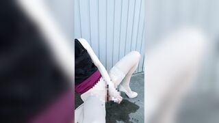 hentai Japanese 色白清楚お姉さん がに股ではしたなく異物挿入オナニー大量潮吹き 野外露出 アナル 無修正 フルバージョン、高画質、過激オナニー アナルオナニー使用済下着は プロフィール