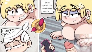 La hermanastra rubia tetona de Lincoln recibe su anal creampie