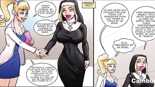 Horny Busty Nun Rides BBC - Receives Huge Load of Cum - Interracial Hentai