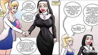 Horny Busty Nun Rides BBC - Receives Huge Load of Cum - Interracial Hentai