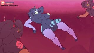 FURRY FUTANARI PARTY ON THE BEACH | HOTTEST FUTA FURRY HENTAI ANIMATION 4K 60FPS