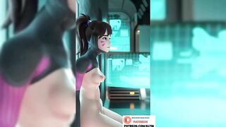 Dva Hard Creampie Fucking On Camera | Hottest Overwatch Hentai 4k 60fps