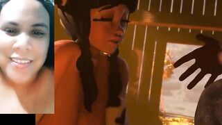 tender woman dressed as a cow wants her owner to penetrate her
