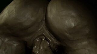 BOUNCING ASS PUMPS CUM FROM A MONSTER COCK - PORN ANIMATION BY DRIPPINGCLAY