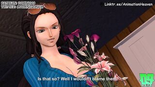 Nami Fucks Robin with Hugh Futa Cock