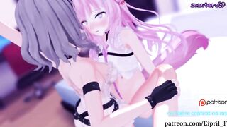 Futa Compilation Minato Aqua and Suisei Hoshimachi - Futanari Hentai 3D 4K
