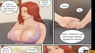 My sexy stepmom helps me control my nerves